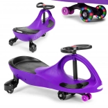 ECOTOYS wiggle car ride-on with LED wheels, purple