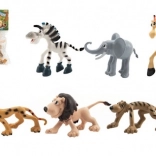 Vrolijke safari-dieren ZOO, plastic set 6 stuks (9–10 cm)