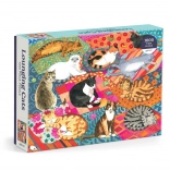 Galison Puzzle Lounging Cats 1000 Pieces