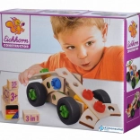 Jeu de construction en bois voiture de course 3-en-1 35 pièces EICHHORN CONSTRUCTOR