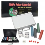 Professional poker set 500 pieces in an aluminum case