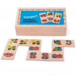 Bigjigs Toys houten domino – vervoermiddelen
