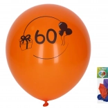 Ballonnen met cijfer 60, 30 cm, mix van kleuren, set van 5 stuks