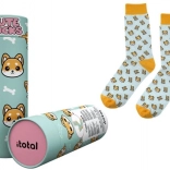 Cotton socks with dog motif