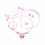 Modieuze set met vlindertjes – kinderset sieraden en haaraccessoires