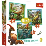 Puzzle 3-in-1 – Amazing World of Dinosaurs TREFL