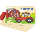 Drvena knjižica farma – prve riječi i životinjice