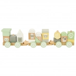 LULILO pastel wooden building train