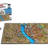 4D Puzzle Budapest – historical city map through time