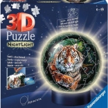 Ravensburger 3D Illuminating Puzzleball Tiger 72 Pieces