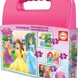 Puzzle en valisette Princesses Disney 4-en-1