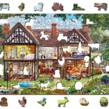 Wooden Double-Sided Puzzle Summer House 2-in-1, 505 Pieces