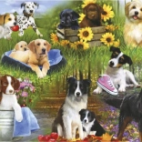 Puzzle We Build Together: Dogs, 24 Pieces