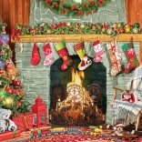 Puzzle Christmas by the Fireplace XL 500 pieces EUROGRAPHICS