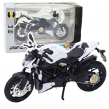 die-cast sport motorcycle 1:12 with lights and sounds – white