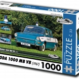 Retro Cars Puzzle Škoda 1000 MB Police (1967) – 1000 pieces