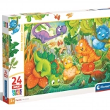 Clementoni puzzle Happy Dinosaur Oasis, MAXI 24 pieces