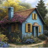 Blue House Puzzle 500 Pieces