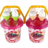 Sand set ice cream pink bucket