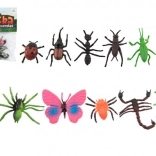 Mini plastic animals and insects 12 pcs