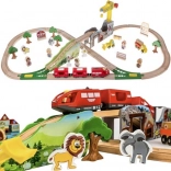 Wooden Train Set 3.2 m – Large 57‑Piece Set with Crane