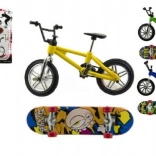 Finger BMX bike and skateboard – screw-together mini set 10 cm