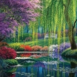 Diamantové malování Léto v parku 30 × 40 cm