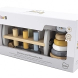 VIGA PolarB Træpyramide og pind med pingvin Montessori