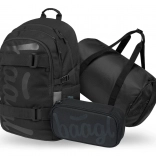Set Baagl: Backpack, Pencil Case and Sports Bag Black