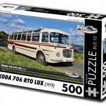 Retro Cars Puzzle: Škoda 706 RTO LUX – bus, 500 pieces