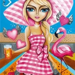 Puzzle Lady in Pink 1000 pieces