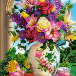 Puzzle 1500 pièces Vase avec fleurs – Colibris