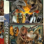 Puzzle 2×200 pieces – Prehistoric World JURASSIC WORLD