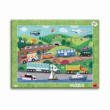 Dino Paper Puzzle Vehicles 40 Pieces