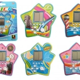 Pocket electronic Tetris game in star shape – blue