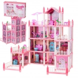 Roze villa voor poppen