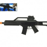Sparkling plastic toy submachine gun with flywheel 53 cm