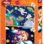 Puzzle Astronaut and Pegasus Foal 24 + 35 pieces