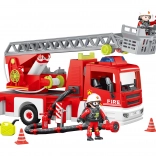 Fire Truck with Extendable Ladder Building Set