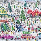 Galison Puzzle Farm with Christmas Trees 1000 Pieces