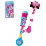 Microfoon op batterijen met lichteffecten en selfiestick