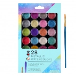 Aquarelverf 28 metallic kleuren
