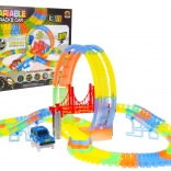 Glow-in-the-dark racetrack - 157 pieces