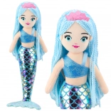 Plush Mermaid with Holographic Tail Blue 48cm