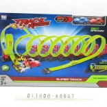 Extreme racing track for kids 3+ with 360° loops and 2 cars, 36 pieces