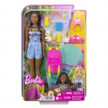 Barbie Brooklyn camping set with accessories and a puppy