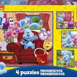 BLUE'S CLUES 4-in-1 Progressive Puzzle for Kids (12, 16, 20 and 25 pieces)