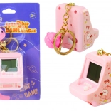 Electronic Game Tetris Pocket Keychain Pink