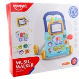 Baby walker with battery-powered activities