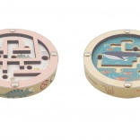 Double-sided Wooden Marble Game